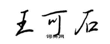 王正良王可石行書個性簽名怎么寫