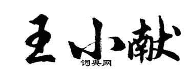胡問遂王小獻行書個性簽名怎么寫