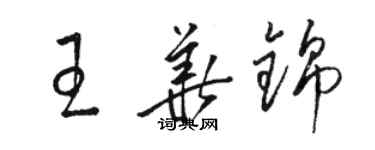 駱恆光王華錦草書個性簽名怎么寫