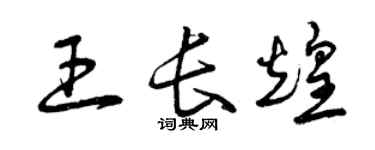 曾慶福王長煌草書個性簽名怎么寫