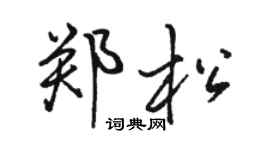 駱恆光鄭松行書個性簽名怎么寫