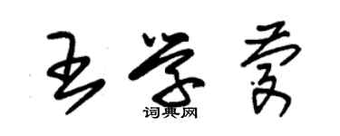 朱錫榮王學慶草書個性簽名怎么寫