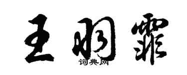 胡問遂王羽霏行書個性簽名怎么寫