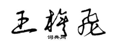 曾慶福王旗飛草書個性簽名怎么寫