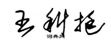 朱錫榮王科挺草書個性簽名怎么寫