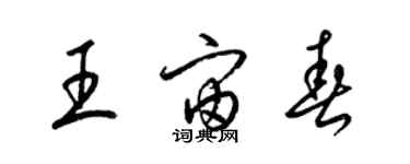 梁錦英王宙春草書個性簽名怎么寫