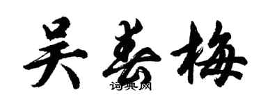 胡問遂吳春梅行書個性簽名怎么寫