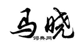 胡問遂馬曉行書個性簽名怎么寫