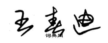 朱錫榮王春迪草書個性簽名怎么寫