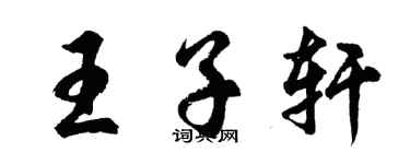 胡問遂王子軒行書個性簽名怎么寫