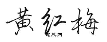 駱恆光黃紅梅行書個性簽名怎么寫