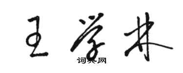 駱恆光王學林草書個性簽名怎么寫