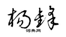 曾慶福楊鋒草書個性簽名怎么寫