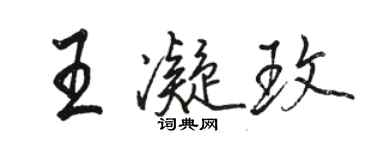 駱恆光王凝玫行書個性簽名怎么寫