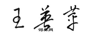 駱恆光王英苹草書個性簽名怎么寫