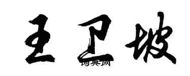 胡問遂王衛坡行書個性簽名怎么寫