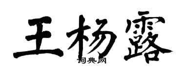 翁闓運王楊露楷書個性簽名怎么寫