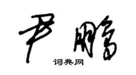 朱錫榮尹鵬草書個性簽名怎么寫