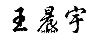 胡問遂王晨宇行書個性簽名怎么寫
