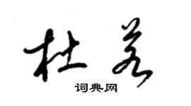 梁錦英杜若草書個性簽名怎么寫