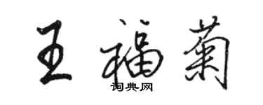 駱恆光王福菊行書個性簽名怎么寫