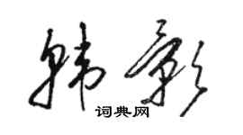 駱恆光韓影草書個性簽名怎么寫