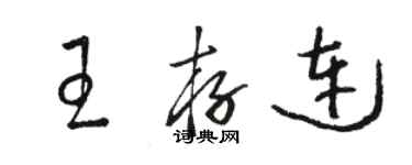 駱恆光王存連草書個性簽名怎么寫