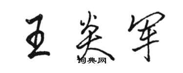 駱恆光王炎軍行書個性簽名怎么寫