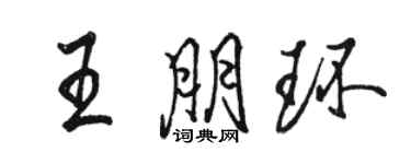 駱恆光王朋環行書個性簽名怎么寫