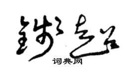 曾慶福錢超草書個性簽名怎么寫