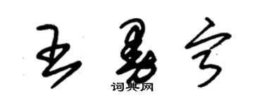 朱錫榮王曼寧草書個性簽名怎么寫