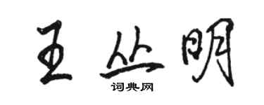 駱恆光王叢明行書個性簽名怎么寫