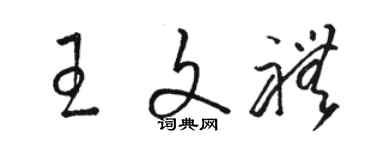 駱恆光王文禮草書個性簽名怎么寫