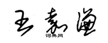 朱錫榮王嘉謙草書個性簽名怎么寫