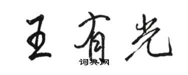 駱恆光王有光行書個性簽名怎么寫