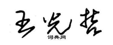 朱錫榮王光哲草書個性簽名怎么寫