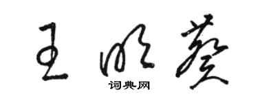 駱恆光王明葵草書個性簽名怎么寫