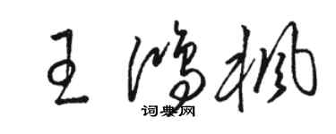 駱恆光王鴻楓草書個性簽名怎么寫