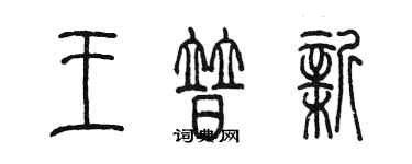 陳墨王普新篆書個性簽名怎么寫