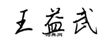 王正良王益武行書個性簽名怎么寫