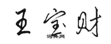 駱恆光王寶財行書個性簽名怎么寫