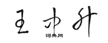 駱恆光王中升草書個性簽名怎么寫