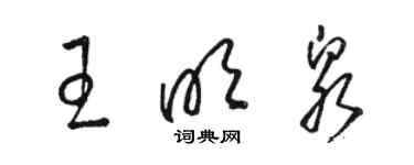 駱恆光王明泉草書個性簽名怎么寫