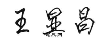 駱恆光王顯昌行書個性簽名怎么寫