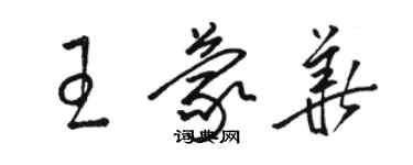 駱恆光王蒙華草書個性簽名怎么寫