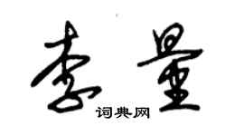 朱錫榮李量草書個性簽名怎么寫