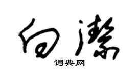 朱錫榮向潔草書個性簽名怎么寫