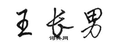 駱恆光王長男行書個性簽名怎么寫