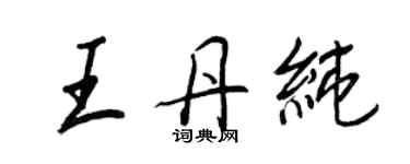 王正良王丹純行書個性簽名怎么寫