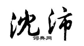 胡問遂沈沛行書個性簽名怎么寫